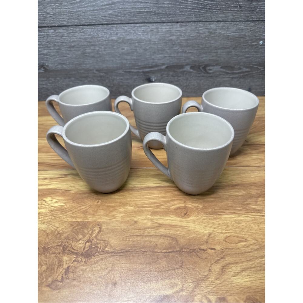 Johnson Brothers England 4 1/4" Mug HESSIAN Pattern 12 Oz ~set Of 5